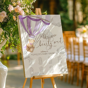 Poster Podemos Esperar Lilac Chá de fraldas Sentado