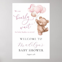 Poster Podemos Esperar O Chá de fraldas Do Urso De Teddy