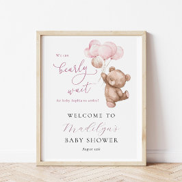 Poster Podemos Esperar O Chá de fraldas Do Urso De Teddy