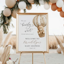 Podemos Esperar O Chá de fraldas Do Urso De Teddy