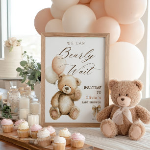 Poster Podemos Esperar O Chá de fraldas Do Urso De Teddy