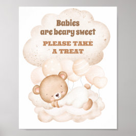 Poster Podemos Esperar Um Bonito Urso Neutro.