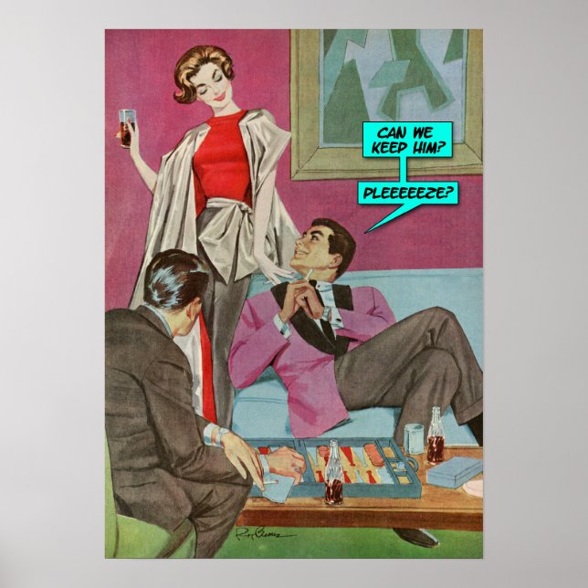 Póster Podemos Ficar Com Ele? [poster engraçado] (Frente)