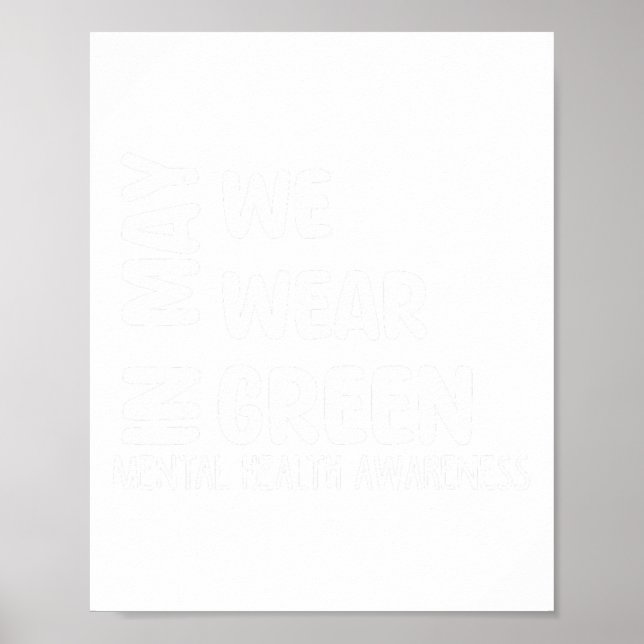 Poster Podemos Vestir a consciência mental verde mês Gr (Frente)