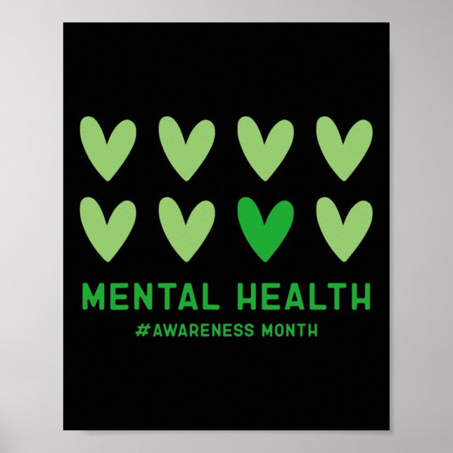 Poster Podemos Vestir Mês Verde de Consciência Mental (Frente)