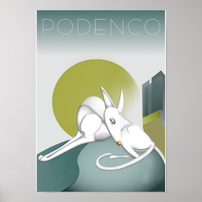 Poster Podenco deco personalizável (Frente)