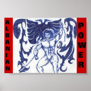 Póster poder albanês