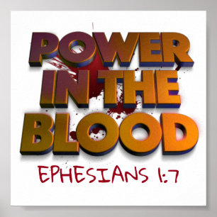 Poster Poder cristão na mensagem de salvação de sangue