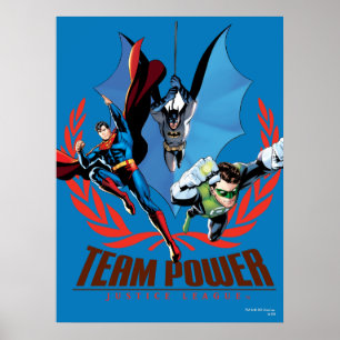Póster Poder da Equipe da Liga da Justiça