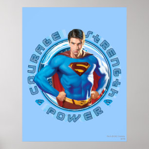Poster Poder de Força da Coragem do Super-Homem