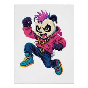 Póster Poder do Panda Punk