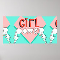 Poder feminino. Design bonito com slogan gráfico b
