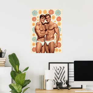 Poster Poder Floral Gay Vintage
