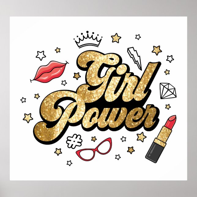 Poster Poder Menina: Esfolada Feminista. (Frente)