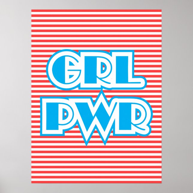 Poster Poder Para Meninas, Grl Pwr, (Frente)