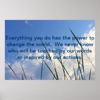 Poster Poder para mudar o mundo.