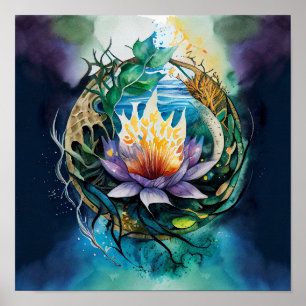 Poster poderes curativos de imersão na natureza