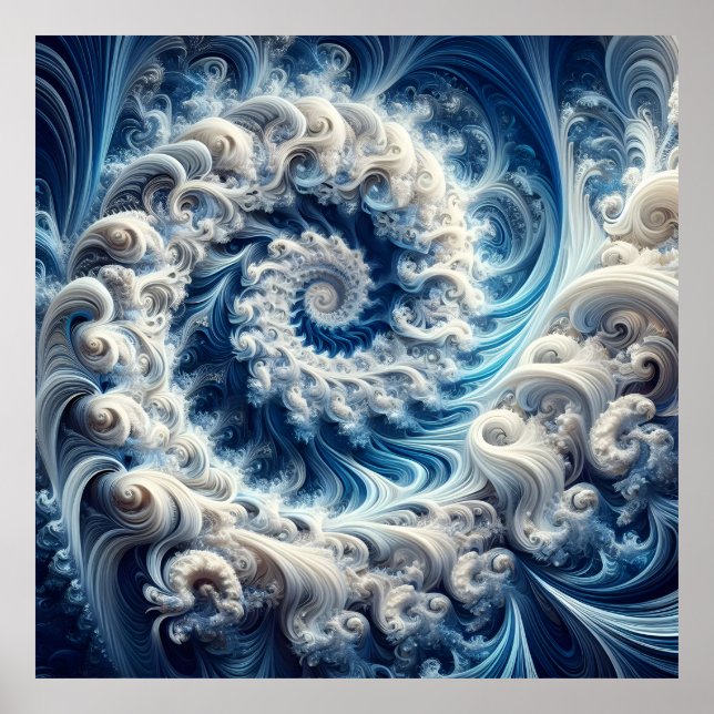 Poster Poderoso, porém delicioso, espiral frontal azul e  (Frente)