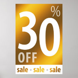 Poster Poderoso sinal de 30% OFF SALE | OURO