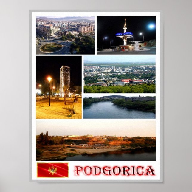 Poster Podgorica - Montenegro - Mosaico - (Frente)