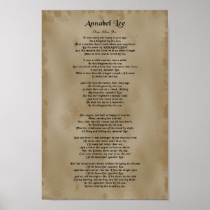 Poster Poe, Annabel Lee