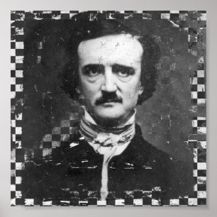 Poster Poe Black and White Grunge