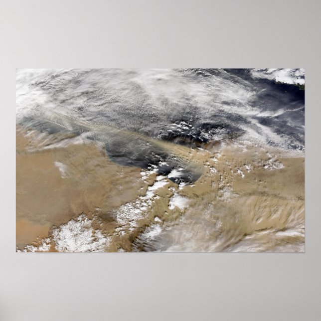 Poster Poeira sopra ao largo da costa da Líbia (Frente)