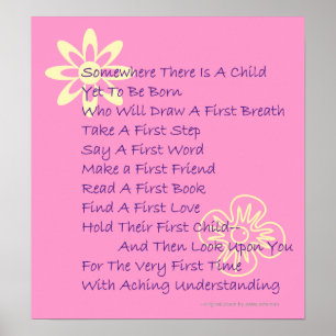 Poster Poem For New Parents KeepsaPoster (Rosa-Quente)
