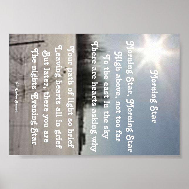 Poster Poem Morning Star Por Ladee Basset (Frente)