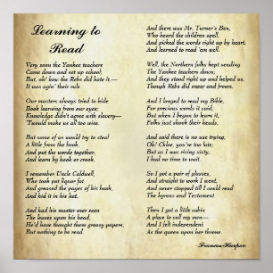 Poster Poema Africano Aprendendo a Ler