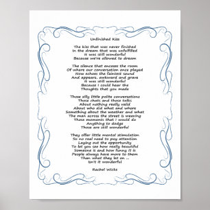 Poster Poema Beijo Inacabado