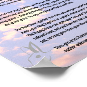 Poster Poema da ponte arco-íris nas nuvens