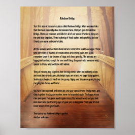 Poster Poema da ponte mágica arco-íris
