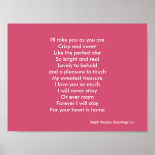 Póster poema de amor dia de os namorados