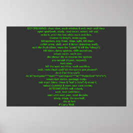 Poster Poema de Black Perl (Larry Wall)