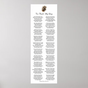 Poster Poema de Cachorro de Elizabeth Barrett Browning