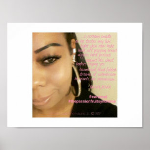 Póster Poema de couro preto do beijo pela novela de Ahsek