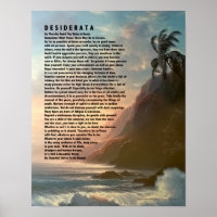 Poema de Desiderata por Max Ehrmann - Design tropi