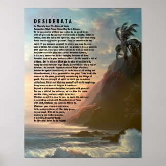 Poster Poema de Desiderata por Max Ehrmann - Design tropi