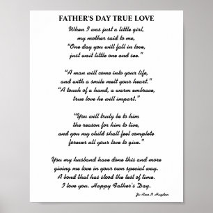 Poster poema de dia de os pais VERDADEIRO