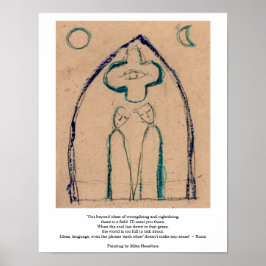 Poster Poema de fora do que as ideias de Rumi