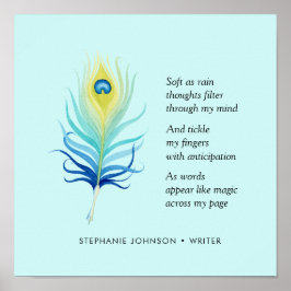 Poster Poema de Motivação para Caneta de Pacote de Escrit