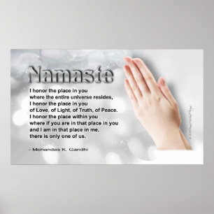 Póster Poema de Namaste (que honra o dia global do