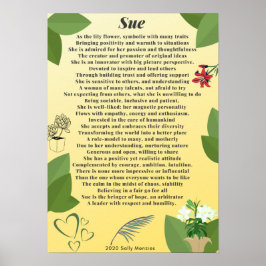 Poster Poema de Nome "Sue"