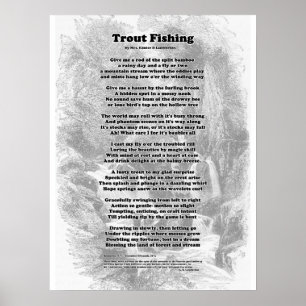 Póster Poema de Pesca de Trutas