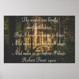 Poster Poema de Robert Frost