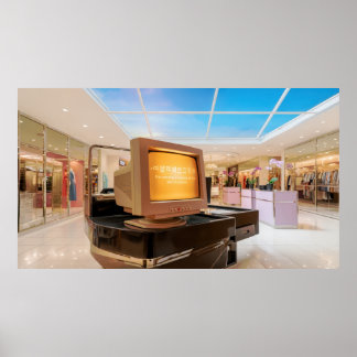 Poster Poema de Varejo de Moda do Monitor do Computador