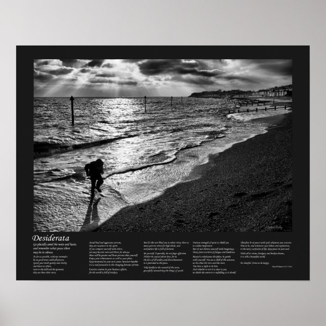 Poster Poema Desiderata - Capturado pelo Surf (Frente)