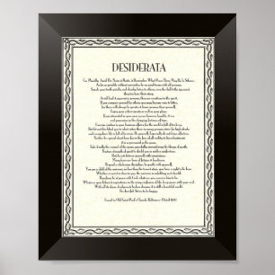 Poster Poema DESIDERATA por Max Ehrmann