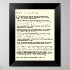 Poster Poema DESIDERATA por Max Ehrmann